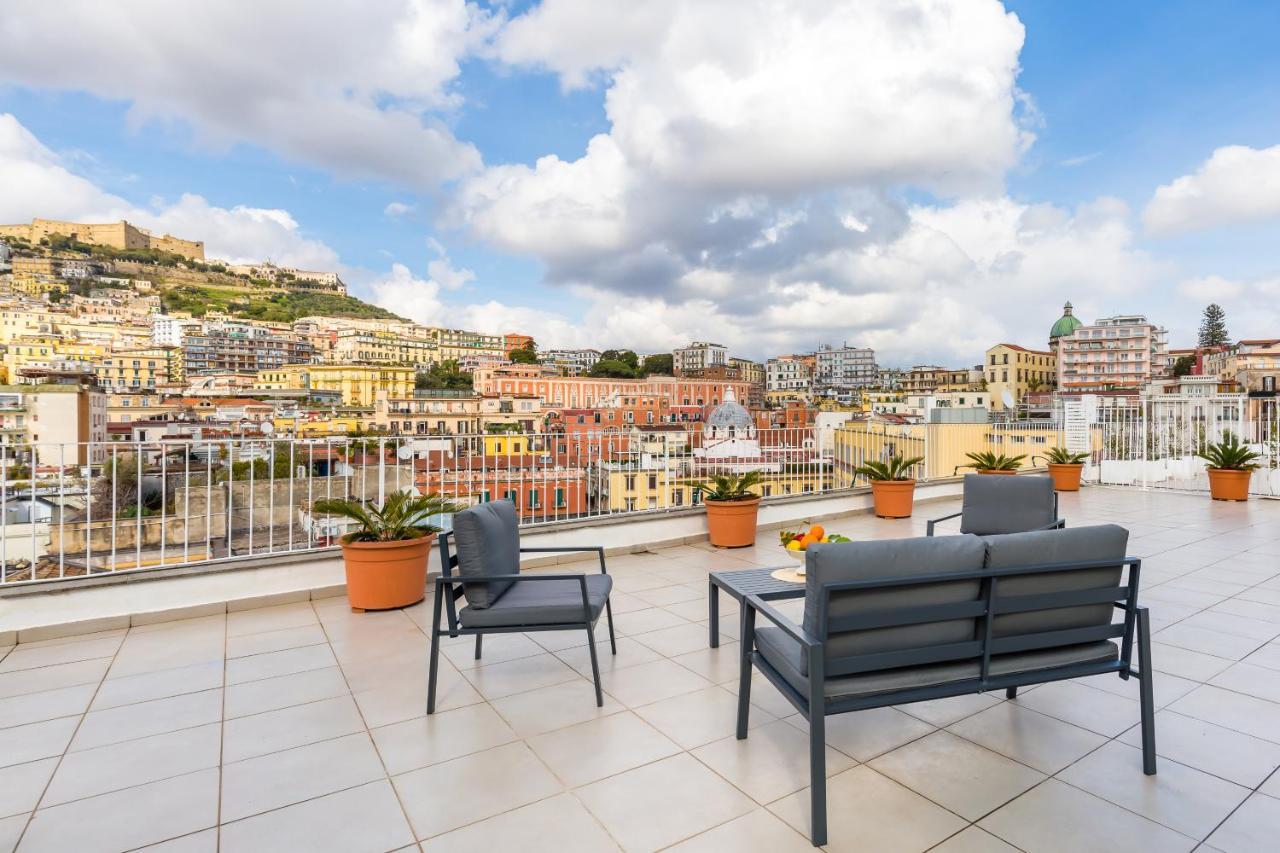 Seaview Terrace 360°& Elegant Loft Nápoles Exterior foto